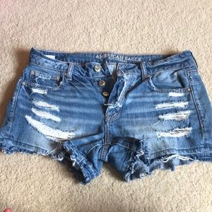 American Eagle ripped jean shorts